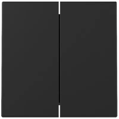 GIRA Wippe 2fach 3295005 | Schalterabdeckung System 55 | Kunststoff | matt lackiert | für Bussystem | schwarz