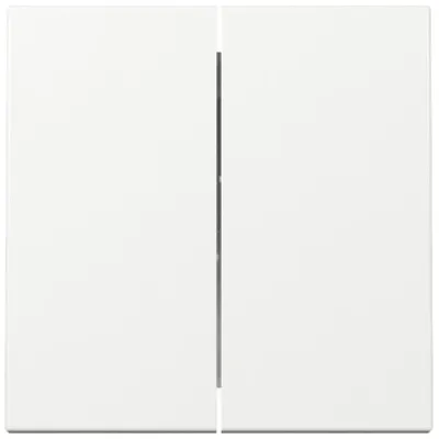 GIRA Wippe 2fach 329503 | System 55 Schalterabdeckung | Kunststoff Thermoplast | glänzend | reinweiß RAL 9010