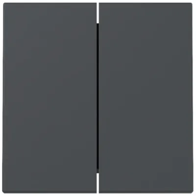 GIRA Wippe 2fach 329528 | System 55 Serienschalter | Kunststoff Thermoplast | Klemmbefestigung | anthrazit