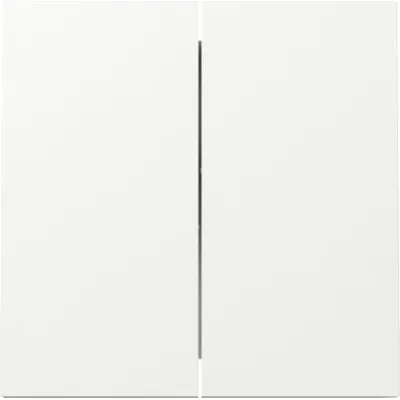 GIRA Wippe 2fach 329570 | Serienschalter Abdeckung | Kunststoff Thermoplast | Reinweiß glänzend | RAL 9010