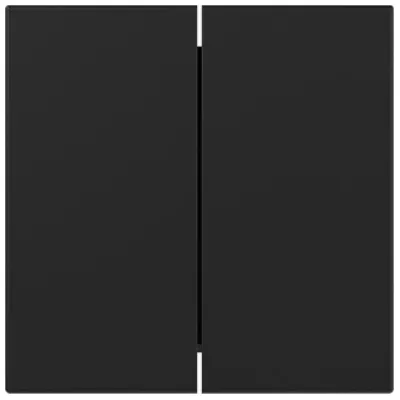 GIRA Wippe 2-fach gerade 3495005 | Serien Schalter System 55 | Schwarz matt | Kunststoff lackiert