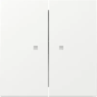 GIRA Wippe 2fach 363170 | Serienschalter Abdeckung | Kontrollfenster | Thermoplast glänzend | IP20 | reinweiß RAL 9010