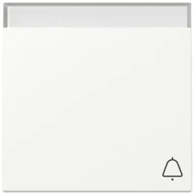 GIRA Wippe Schalter 367327 | Symbol Klingel | System 55 | Beschriftungsfeld | Thermoplast | reinweiß matt | RAL 9010