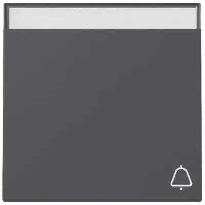 GIRA Wippe Schalter 367328 | Klingel Symbol | System 55 | Beschriftungsfeld | Thermoplast | anthrazit