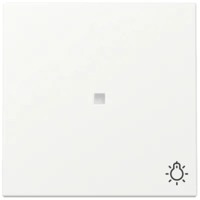 GIRA Wippe Schalter 367427 | Kontrollfenster & Symbol Licht | System 55 | Thermoplast matt | IP20 | reinweiß RAL 9010