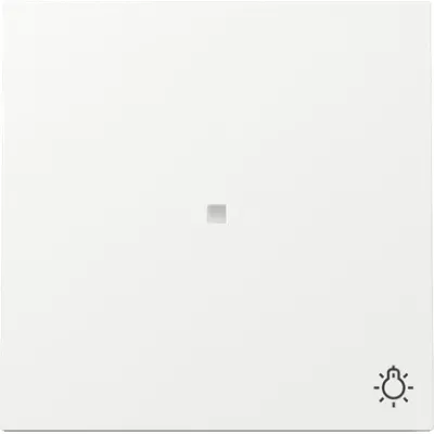 GIRA Wippe Schalter 367470 | Kontrollwippe mit Kontrollfenster | Symbol Licht | glänzend | Thermoplast | weiß RAL 9010
