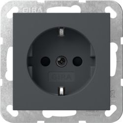 GIRA 438328 Steckdose 1f anth mt UP m.BS IP20