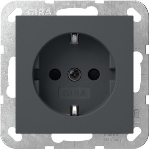 Bild: GIRA 438328 Steckdose 1f anth mt UP m.BS IP20