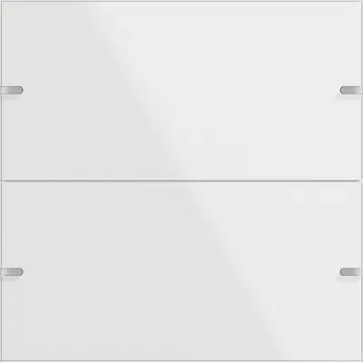 GIRA Wippenset 2-fach 502212 | Tastsensor 4 TS4 | KNX kompatibel | Glas | beschriftbar | weiß