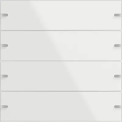 GIRA Wippenset 4-fach 502412 | KNX Tastsensor 4 TS4 | Glas | beschriftbar | weiß