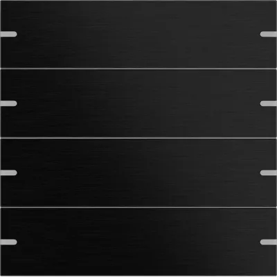 GIRA Wippenset 4-fach 5024126 für Tastsensor 4 | KNX | Aluminium | schwarz | lackiert | Metall | beschriftbar