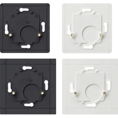 GIRA Bodenplatten-Set für Funk-Wandsender 533900 | Adapterplatte für System 55 & E22 | Kunststoff | Schwarz/Weiß