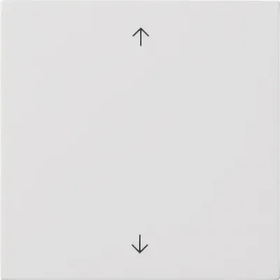 GIRA Bedienaufsatz System 3000 5361112 | Jalousieschalter Pfeilsymbole | 1-fach | glänzend | reinweiß RAL 9010