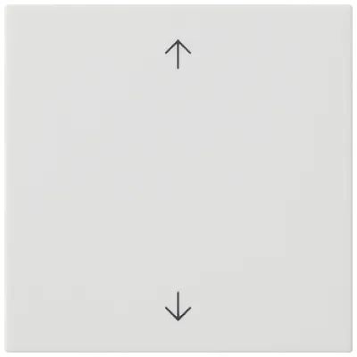 Gira Bedienaufsatz System 3000 536127 | Jalousieschalter Pfeilsymbole | System 55 | Reinweiß matt | 1-fach | RAL 9010