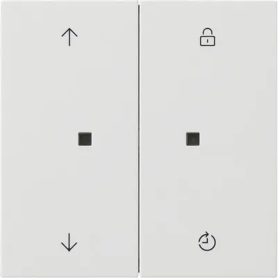 GIRA Bedienaufsatz Memory 5363112 | System 3000 Jalousiesteuerung | 2 Tasten | reinweiß glänzend | RAL 9010