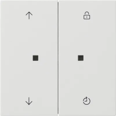 GIRA Bedienaufsatz Memory 5363112 | System 3000 Jalousiesteuerung | 2 Tasten | reinweiß glänzend | RAL 9010