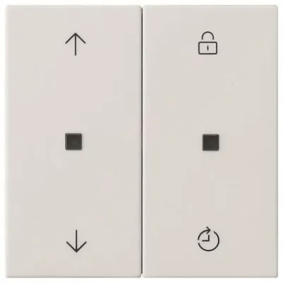 GIRA Bedienaufsatz Memory 5363 27 | System 3000/55 | Jalousiesteuerung | 2 Tasten | reinweiß seidenmatt | RAL 9010