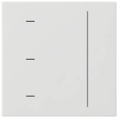 GIRA Touchaufsatz System 3000 536527 | Touch-Bedienaufsatz | steuert Dimmer, Jalousie, Schalter | LED-Anzeige | reinweiß