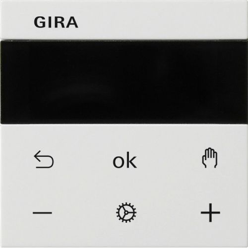 Bild: Gira 539427 Raumtemperaturregler S3000 RTR BT System 55 reinweiß