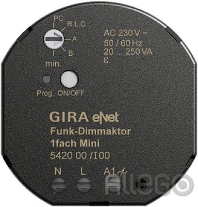 Gira 542000 Funk Dimmaktor Mini 20 250 VA Gira eNet