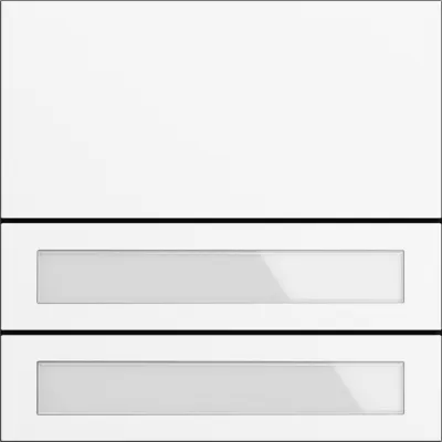 Gira Ruftastenmodul 2-fach 5532902 System 106 | Echtmetall | vandalismussicher | verkehrsweiß | 106,5x106,5 mm