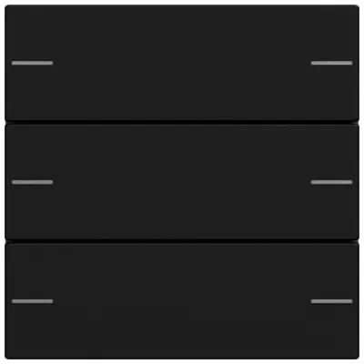 GIRA Wippenset 3-fach 5753005 | Tastsensor 4 System 55 | KNX & Funkbus geeignet | Thermoplast matt lackiert | schwarz