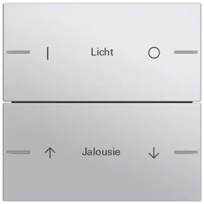 GIRA Wippenset 2-fach 576226 KNX System 55 | Tastsensor individuell | Aluminium | Kunststoff Thermoplast