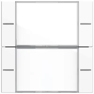 GIRA Wippenset 2-fach 577203 | KNX Tastsensor System 55 | Beschriftungsfeld | Thermoplast glänzend | Reinweiß RAL 9010