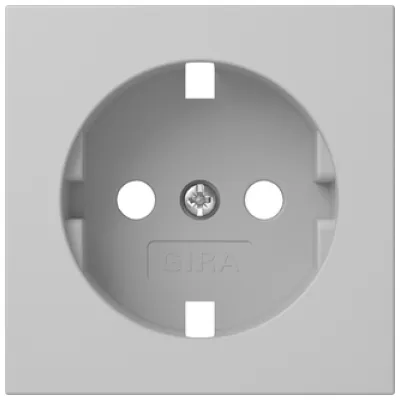 GIRA Abdeckung SCHUKO-Steckdose 4920015 | System 55 | Ersatzteil Typ F | 16A 250V | grau matt lackiert
