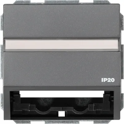 GIRA Datenhaube mit Tragring 087067 | Zentralplatte TX_44 | Datenanschluss Abdeckung | Unterputz | anthrazit