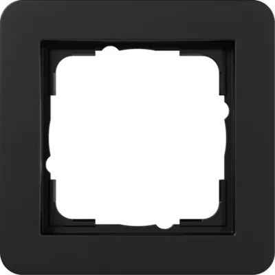 GIRA Abdeckrahmen 1fach E1 0211153 | Rahmen Unterputz | Kunststoff Thermoplast | bruchsicher | schwarz matt