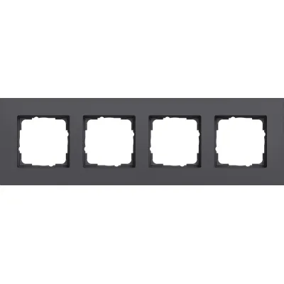 GIRA Abdeckrahmen 0214408 | 4-fach | Esprit Serie | Aluminium Anthrazit | Metall matt | Unterputz | IP20