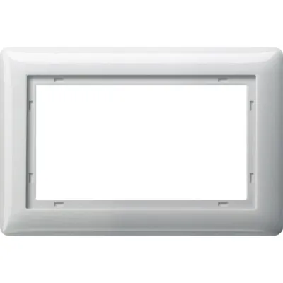 GIRA Abdeckrahmen 100103 Standard 55 | 1,5-fach | Kunststoff glänzend | Klemmbefestigung | Unterputz | reinweiß RAL 9010