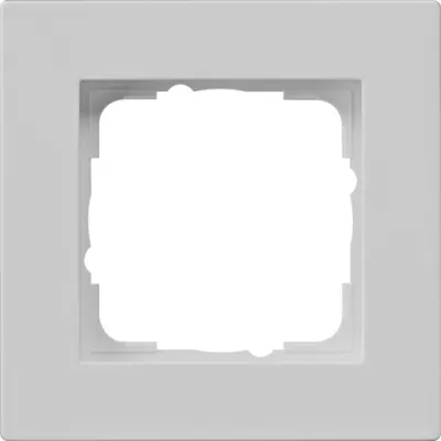 GIRA Abdeckrahmen 1-fach E2 0211375 | flacher Einbau | Kunststoff grau matt | IP20 | bruchsicher | Klemmbefestigung