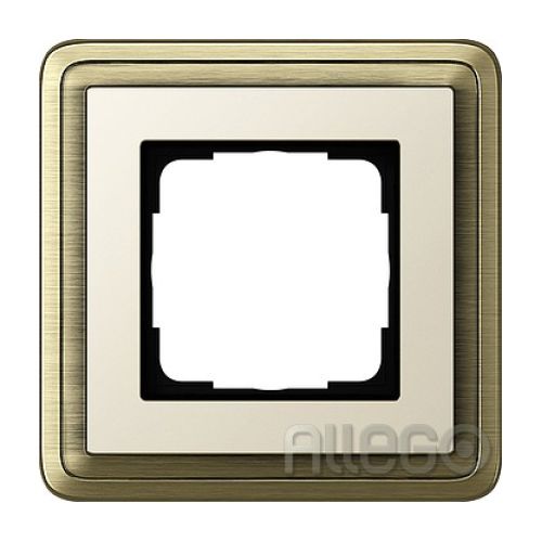 Bild: Gira Abdeckrahmen 1-fach 211623 ClassiX Bronze/Cremeweiss