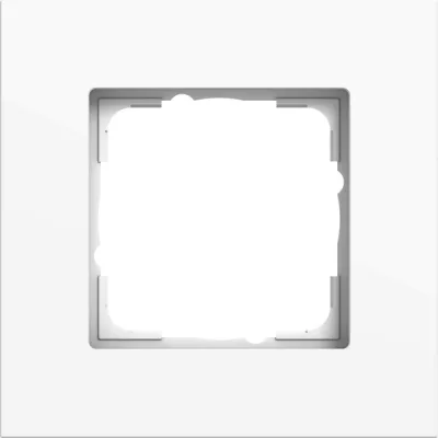GIRA Abdeckrahmen 1-fach 0211403 | Esprit Serie | Aluminium lackiert | Reinweiß glänzend RAL9010 | Metall | IP20