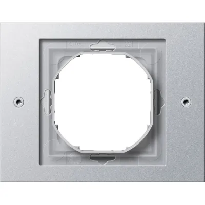 Gira Abdeckrahmen 1fach 021165 TX_44 | Unterputz | IP44 | bruchsicher | Dichtungsflansch | Kunststoff | Aluminium