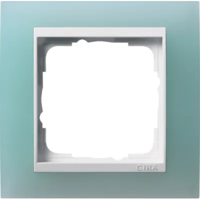 Gira Abdeckrahmen 1-fach 0211395 | Event Opak Mint | Zwischenrahmen Reinweiß glänzend | bruchsicher | Kunststoff