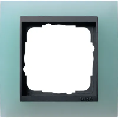 Gira Abdeckrahmen 1-fach 021185 | Event Serie | bruchsicher | Kunststoff Thermoplast | Unterputz | opak mint grün