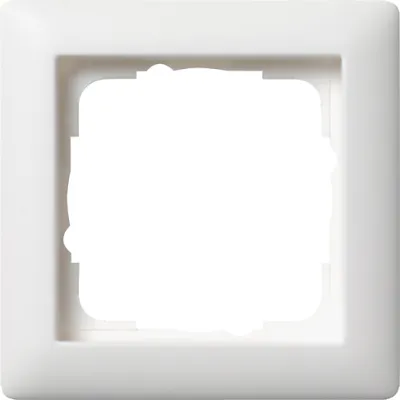 Gira Abdeckrahmen 1fach Standard 55 | bruchsicher | Kunststoff matt | reinweiß RAL 9010 | Unterputz