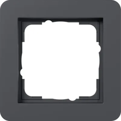 GIRA Abdeckrahmen 1-fach E1 0211152 | Rahmen für Unterputzmontage | Kunststoff Thermoplast | bruchsicher | anthrazit