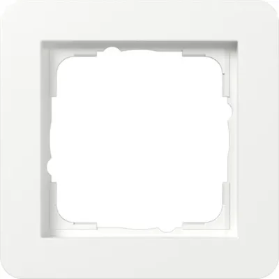 GIRA Abdeckrahmen 1fach E1 0211150 | Rahmen für Unterputzmontage | Kunststoff Thermoplast | glänzend | reinweiß RAL 9010