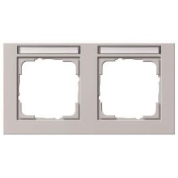 GIRA Abdeckrahmen 2-f. waager.BSF grau 109237