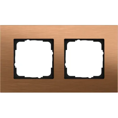 GIRA Abdeckrahmen 2-fach Esprit Bronze 021238 | Metall PVD beschichtet | Unterputz | IP20 | horizontal & vertikal