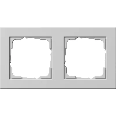 GIRA Abdeckrahmen 2-fach E2 021237 | Unterputz | Kunststoff Thermoplast | Grau matt | bruchsicher | IP20