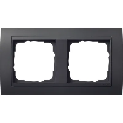 Gira Abdeckrahmen 2-fach 021208 | Rahmen für Kombinationen | bruchsicher | Kunststoff Thermoplast | anthrazit