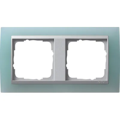 Gira Abdeckrahmen 2-fach 021251 | Rahmen Event Serie | Unterputz | Kunststoff Thermoplast | bruchsicher | Opak Mint