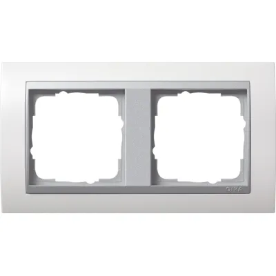 GIRA Abdeckrahmen 2-fach Event 021271 | Unterputz-Rahmen | bruchsicher | Kunststoff | reinweiß seidenmatt