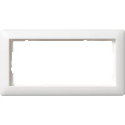 Gira Abdeckrahmen 2-fach Standard 55 100204 | ohne Mittelsteg | Unterputz | bruchsicher | Kunststoff | reinweiß