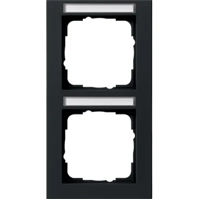 GIRA Abdeckrahmen 2f. sw senkrecht BSF 110209